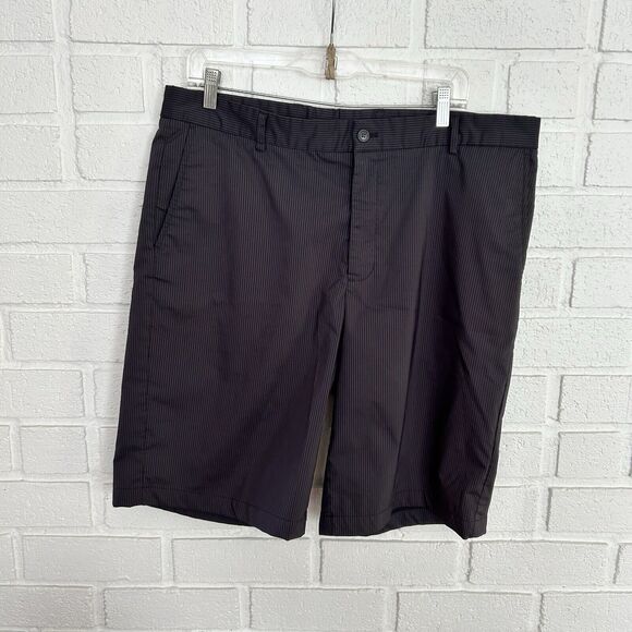 Slazenger Golf Shorts Mens 38 Black Striped Texture Pockets - Picture 1 of 8